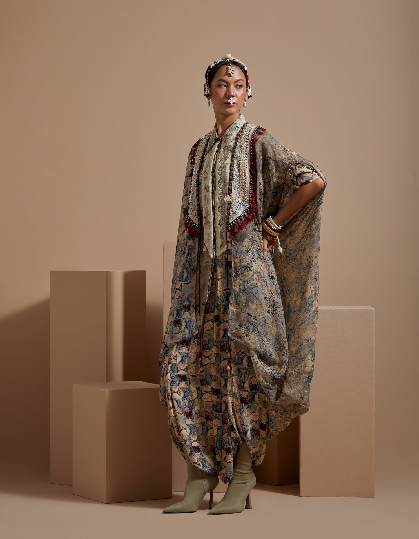 RITU KAFTAN DUPATTA JACKET SET