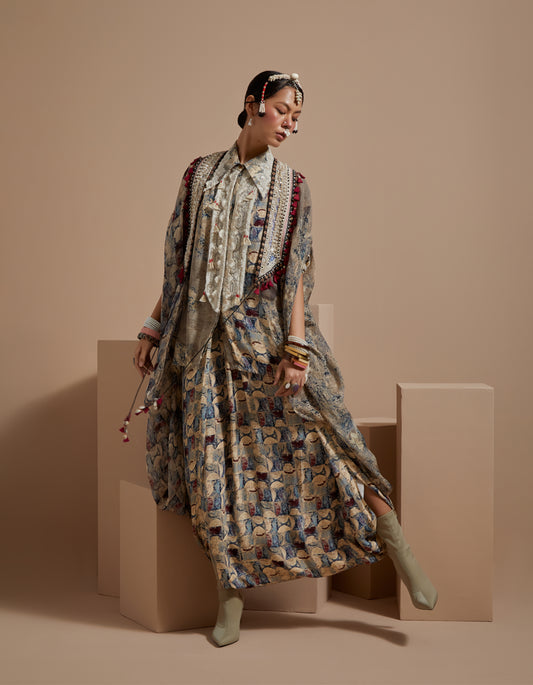 RITU KAFTAN DUPATTA JACKET SET