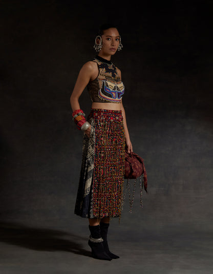 ALYA HALTERNECK BLOUSE SET