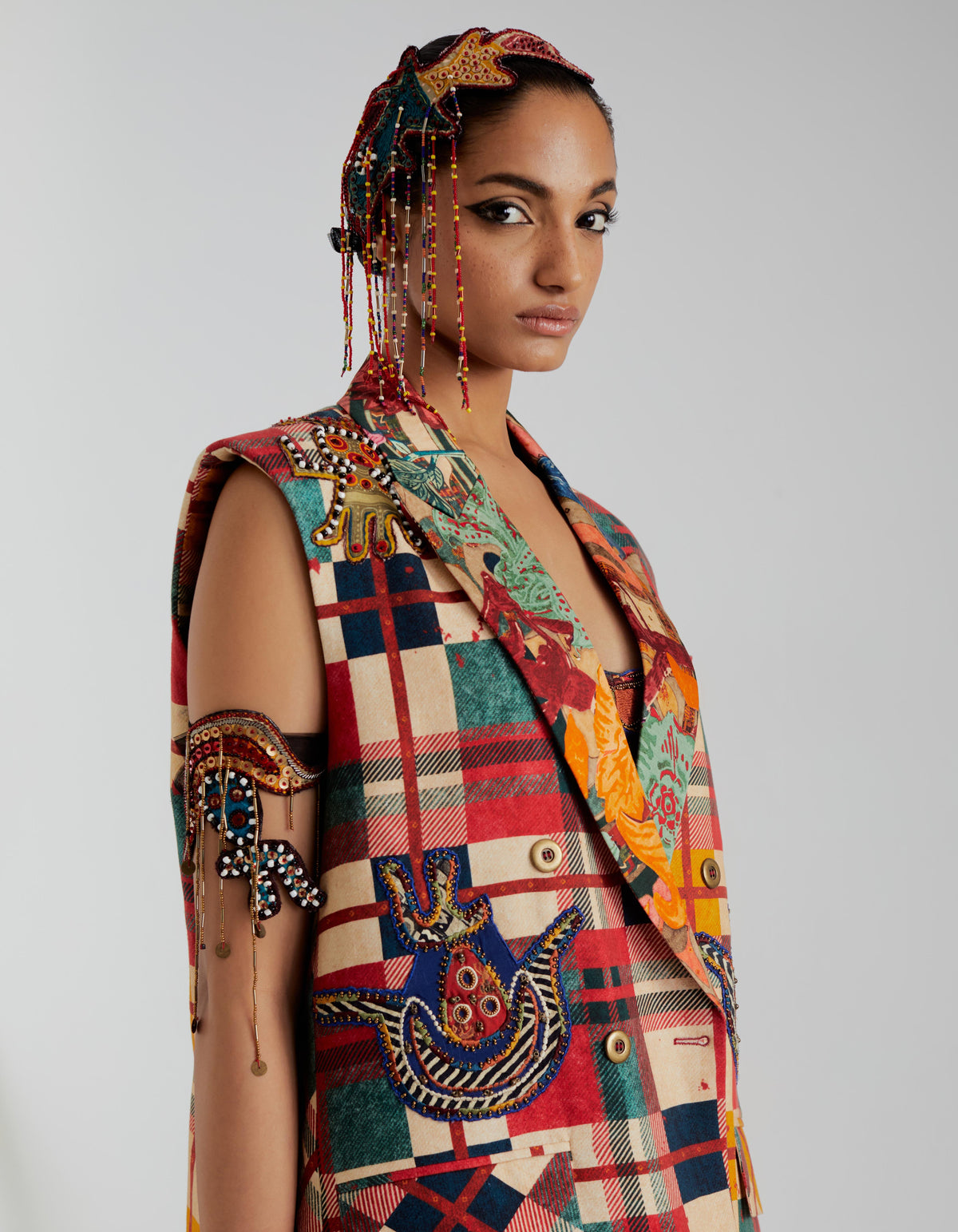 NOORI DOUBLE BREASTED VEST SET