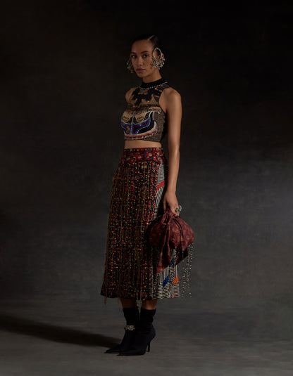 ALYA HALTERNECK BLOUSE SET