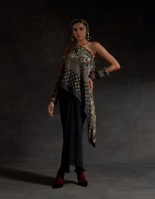 RASA ONE SHOULDER LONG TOP SET