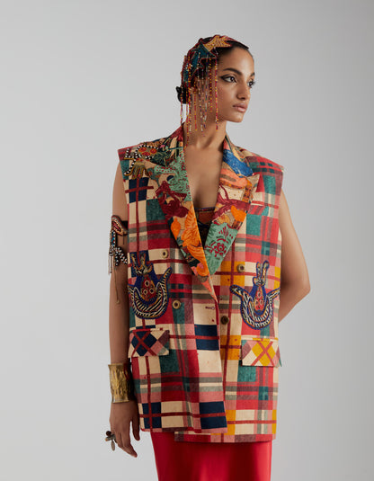 NOORI DOUBLE BREASTED VEST SET