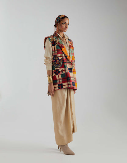 NOORI DOUBLE BREASTED VEST SET