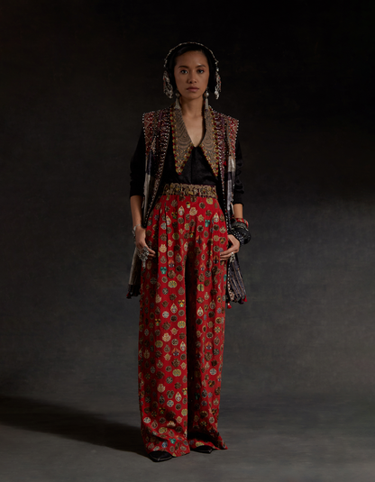 RUHI SLEEVELESS JACKET SET