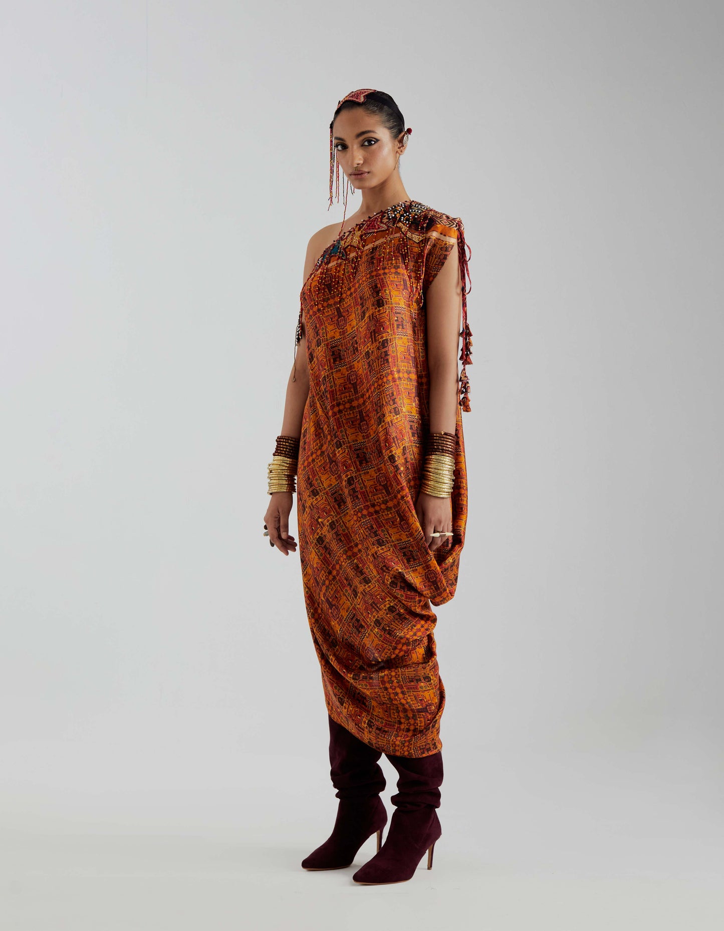 RASA ONE SHOULDER DRESS