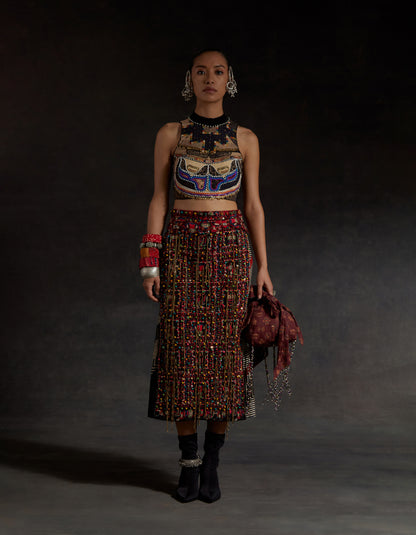 ALYA HALTERNECK BLOUSE SET