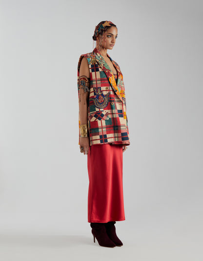 NOORI DOUBLE BREASTED VEST SET