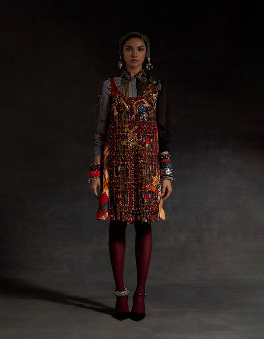 MEHRU EMBO DRESS SET