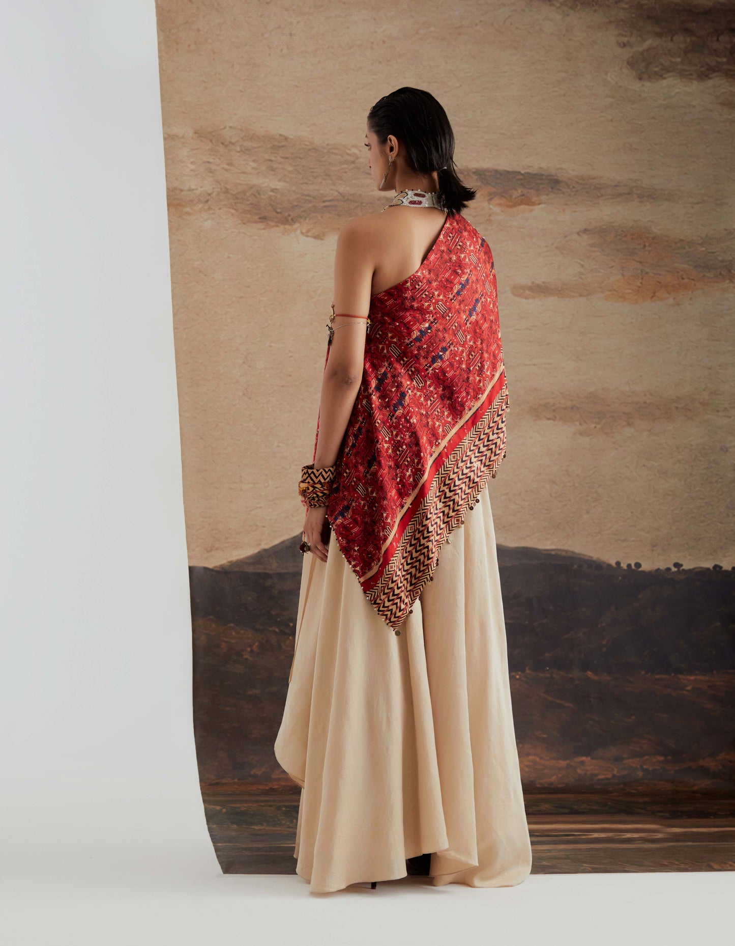 RASA ONE SHOULDER TOP SET