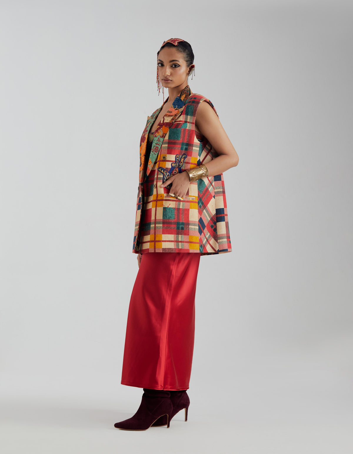NOORI DOUBLE BREASTED VEST SET