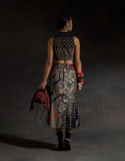 ALYA HALTERNECK BLOUSE SET