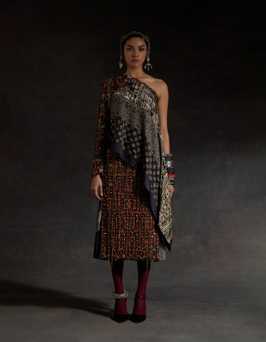 RASA ONE SHOULDER LONG TOP SET