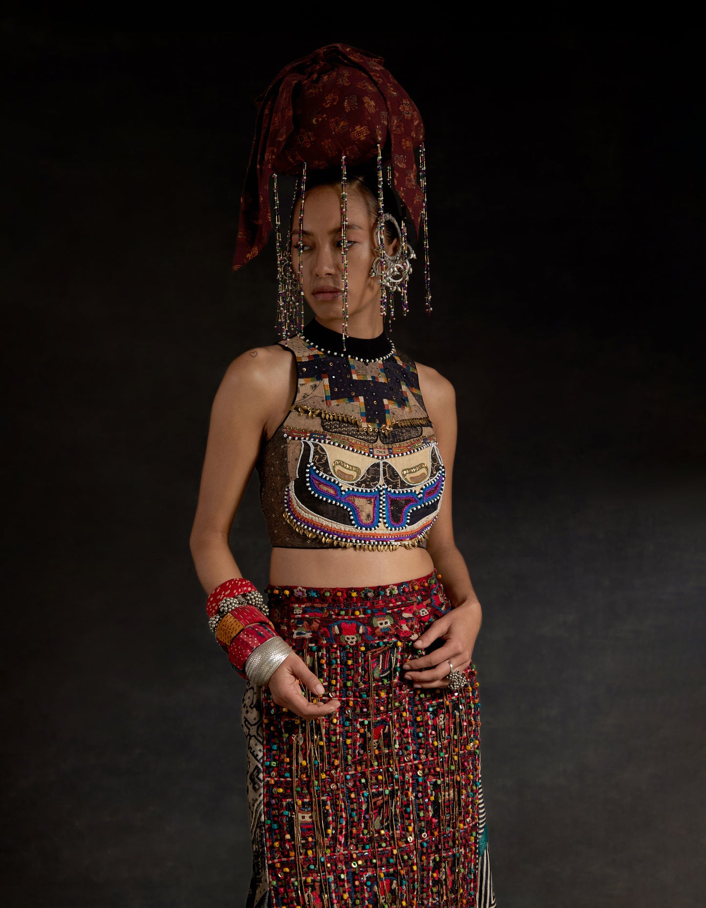 ALYA HALTERNECK BLOUSE SET