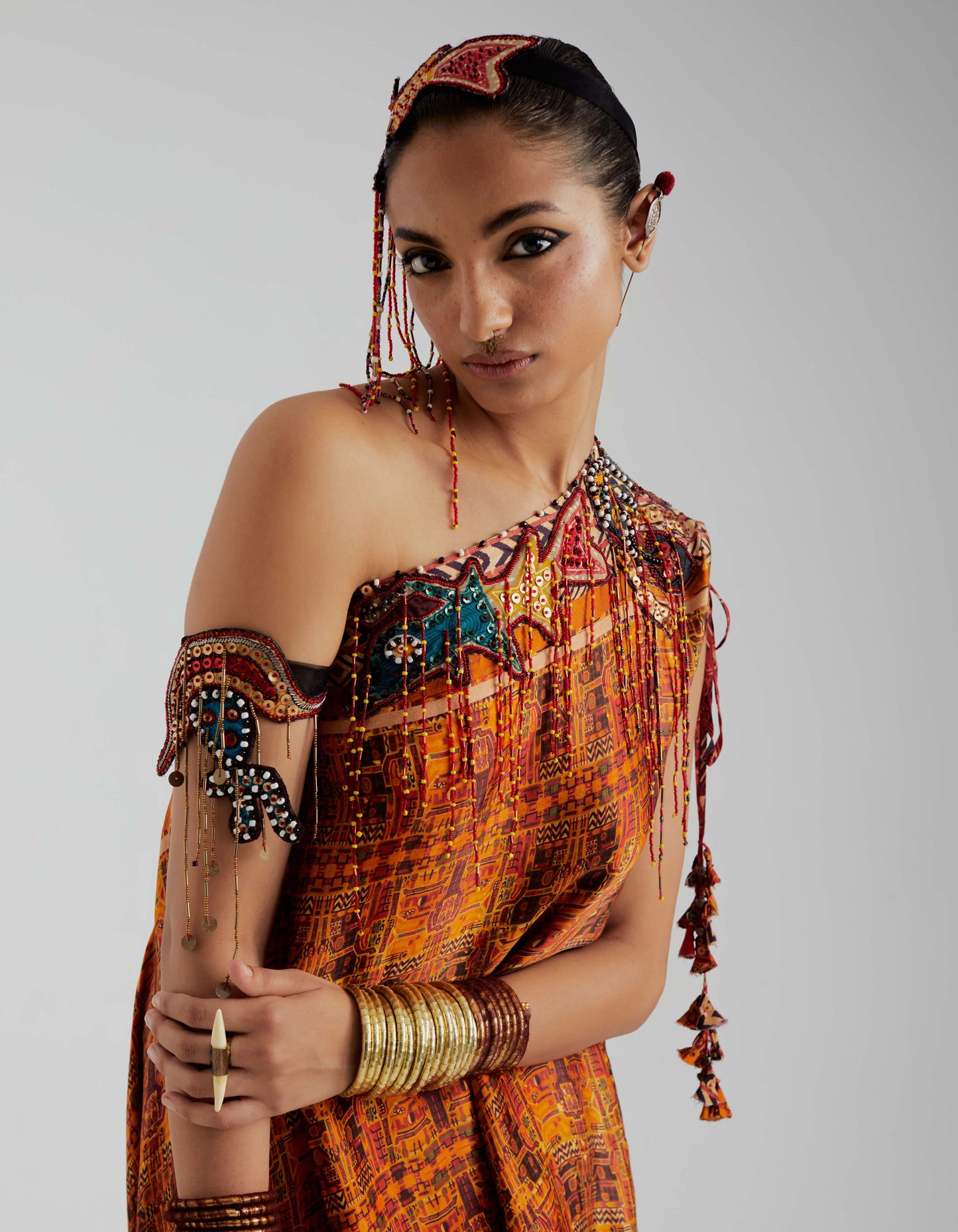 RASA ONE SHOULDER DRESS