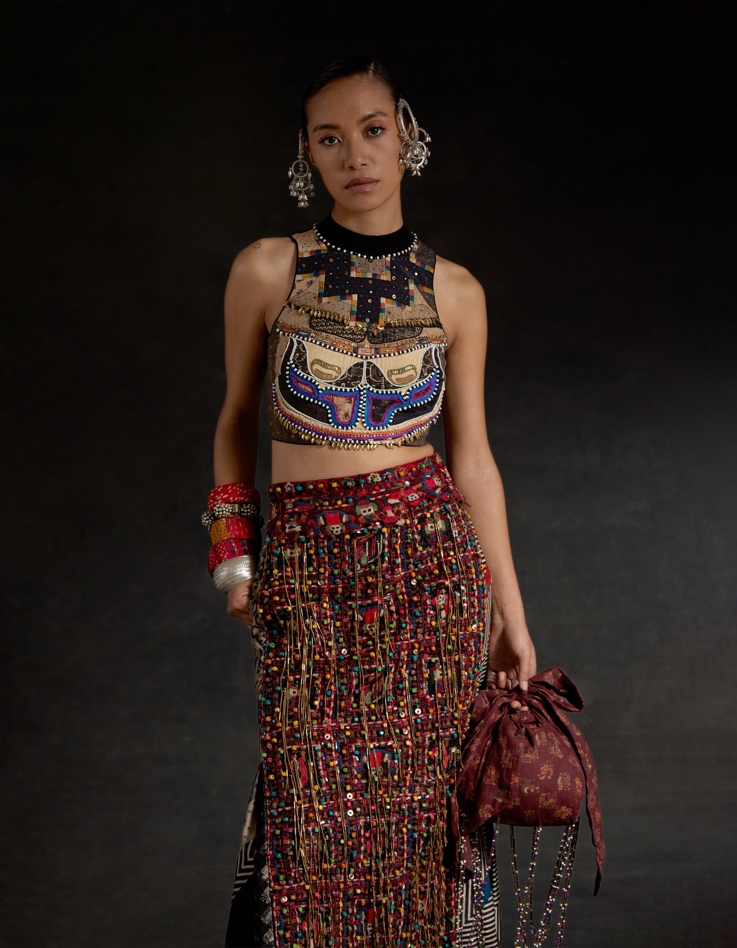 ALYA HALTERNECK BLOUSE SET