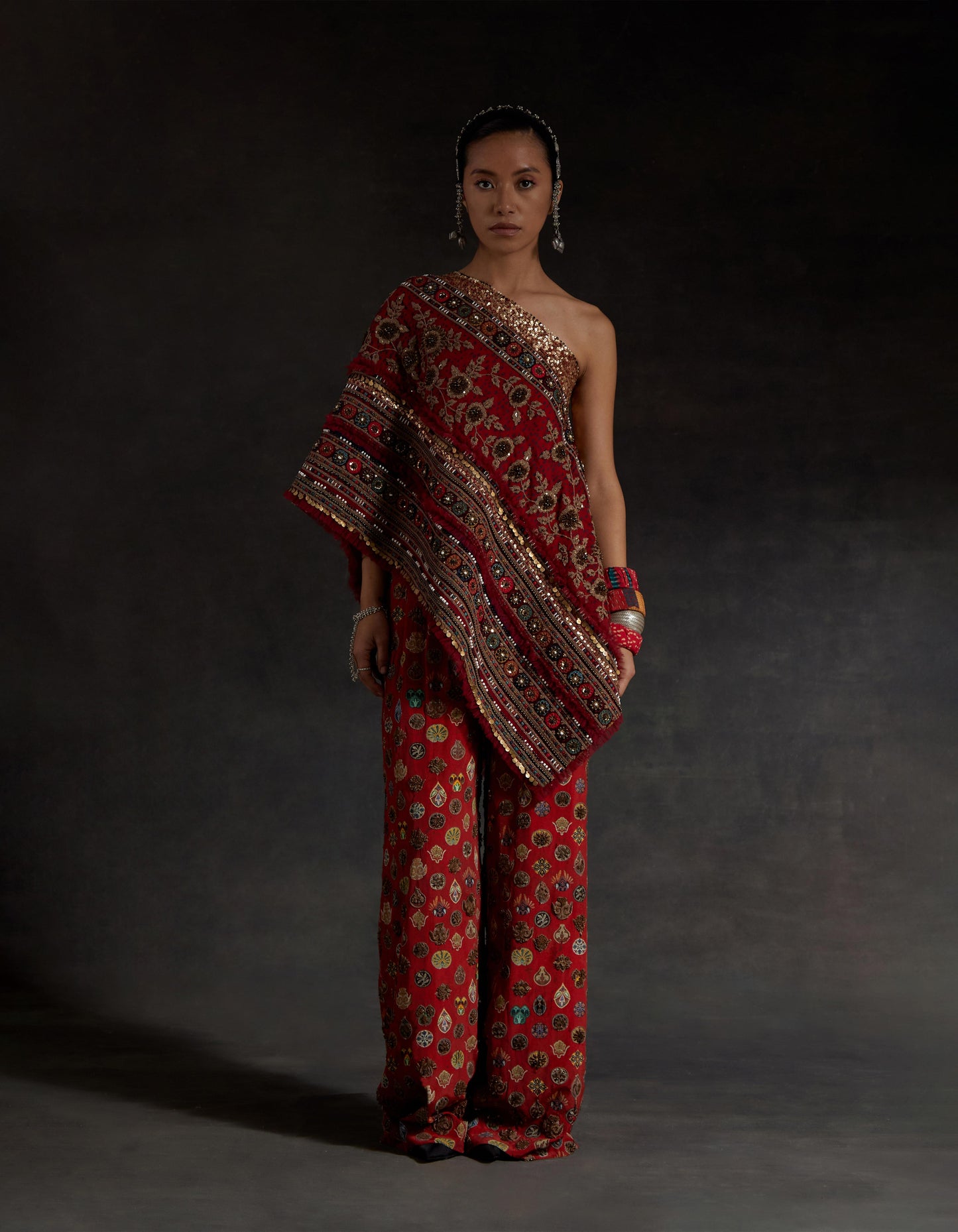 RASA ONE SHOULDER TOP SET