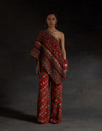 RASA ONE SHOULDER TOP SET