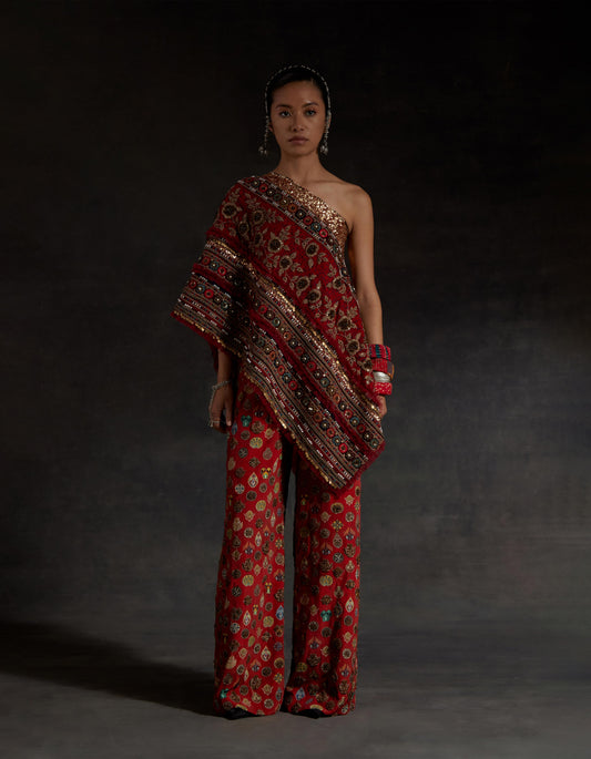 RASA ONE SHOULDER TOP SET
