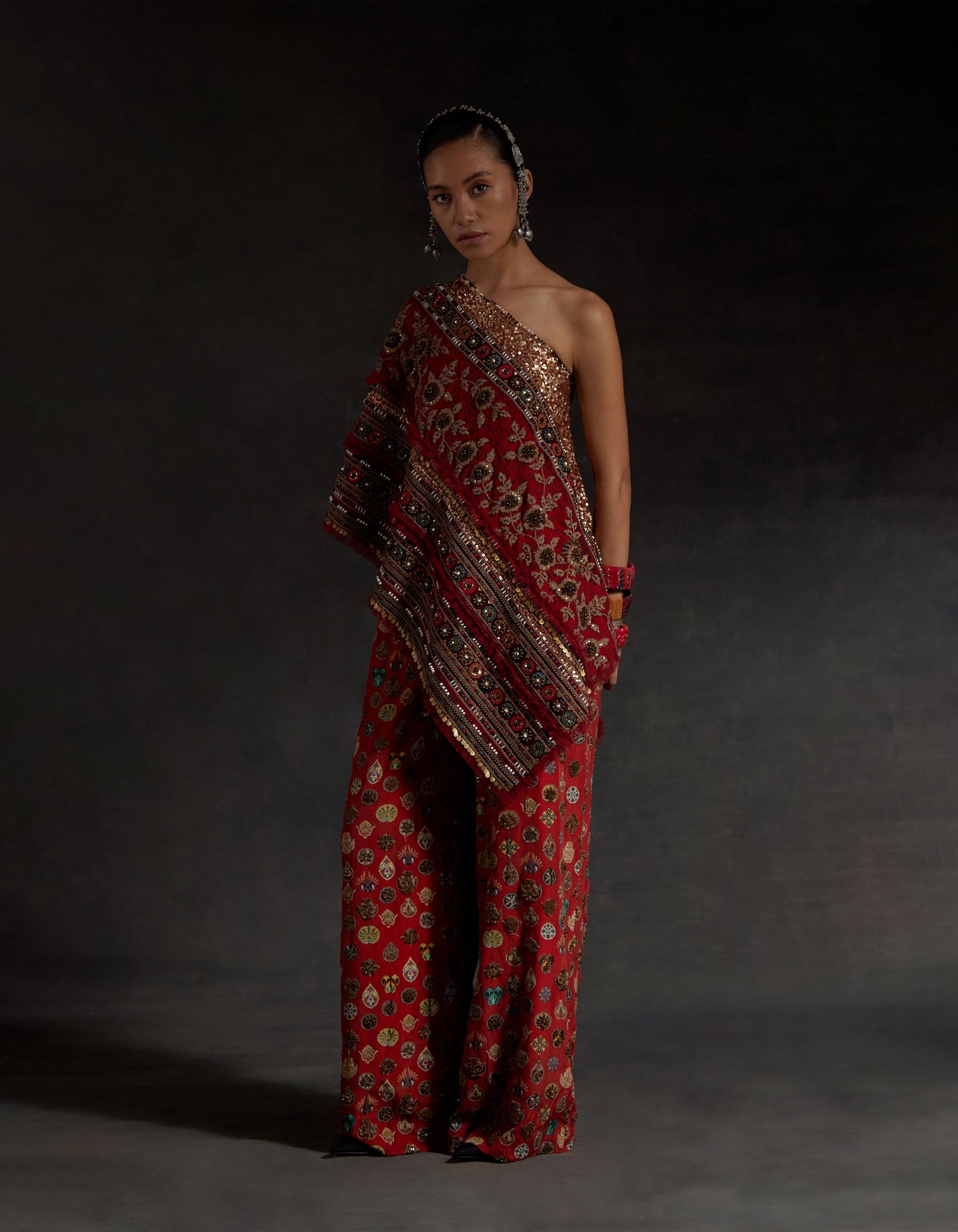 RASA ONE SHOULDER TOP SET